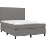  Krevet s oprugama i madracem tamnosivi 140x190 cm od tkanine | shoptok.hr