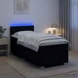  s box springom, madracem i LED-om Crna 90 x 190 cm | shoptok.hr