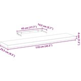  Plutajuće police 4 kom 110x23,5x4 cm od konstruiranog drva | shoptok.hr