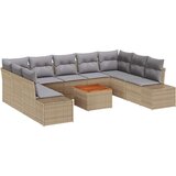  10 komadni vrtni sofa set s jastučićima Bež Poli ratan Akacija Cijene