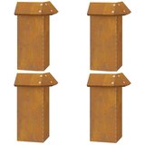 vidaXL Ograja za polže 4 pcs Rjav 13,5 x 13,5 x 25 cm | Shoptok.si