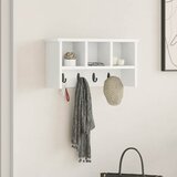  Vješalica za kapute na zidu s policom Bijelo 50 x 16 x 26 cm | shoptok.hr