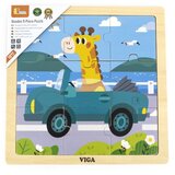 Viga drvena slagalica žirafa u autu | shoptok.hr