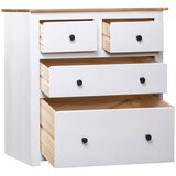  Komoda od borovine bijela 80 x 40 x 83 cm asortiman Panama | shoptok.hr
