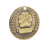 INF Zlata identifikacijska oznaka za hišne ljubljenčke iz nerjavečega jekla s podkvasto zaponko, (5000214750) | Shoptok.si