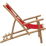  Ležaljka od bambusa i platna crvena | shoptok.hr