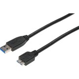 Digitus USB kabel USB 3.2 gen. 1 (USB 3.0) USB-A vtič\, USB-mikro-B 3.0 vtič 1.00 m črna AK-300116-010-S, (20414843) | Shoptok.si