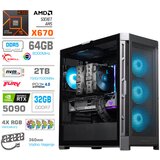 MEGA Računalnik TWR S11 R9-9900X3D/RTX5090/64GB-DDR5/2TB-4.0/1050W/Brez OS/črna RGB, (5000130871) Cene
