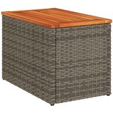  Vrtni bočni stolići 2 kom sivi 55 x 34 x 37 cm poliratan i drvo | shoptok.hr