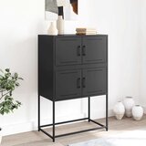  Komoda crna 68,5 x 38,5 x 107 cm čelična | shoptok.hr