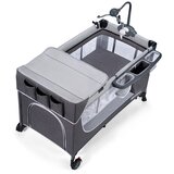 Kinderkraft prenosivi krevetac LEODY grey sa dodacima 113362 Cene