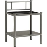 vidaXL Noćni ormarić sivo-crni 45 x 34,5 x 60,5 cm od metala i stakla Cijene