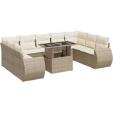 vidaXL 10-dijelni set vrtnih sofa s jastucima bež od poliratana | shoptok.hr