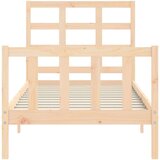  Okvir za krevet s uzglavljem 100x200 cm od masivnog drva | shoptok.hr