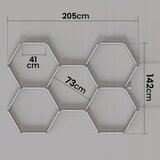  LED RGBW stropno svetlo sa prigu&amp;scaron;iva HEXAGON LED/144W/85-265V 7000K CRI 90 IP54 bela + daljinski upravljač Slike