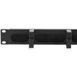 Logilink 19 cable management bar with 4 metal brackets and brush strip, light grey, OR106G