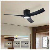  ZEVENTI - LED plafonski ventilator ORBITO LED/24W/230V Wi-Fi Tuya crni + daljinski upravljač | Eponuda.com