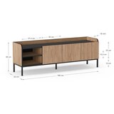 Marckeric TV komoda u dekoru hrasta u prirodnoj boji 160x55x42 cm Adara – | shoptok.hr