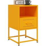 vidaXL Nočna omarica gorčično rumena 36x39x60,5 cm jeklo | Shoptok.si