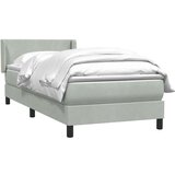 Box Spring krevet s madracem svijetlo sivi 80x210 cm baršun | shoptok.hr