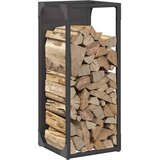  Stalak za drva crni 25x25x60 cm Hladno valjani čelik | shoptok.hr