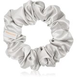 Crystallove Silk Scrunchie svilena gumica za kosu Silver 1 kom | shoptok.hr