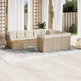 vidaXL 11-dijelni set vrtnih sofa od poliratana s jastucima bež | shoptok.hr
