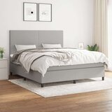  Box spring s madracem svjetlosiva 160x200 cm tkanina Cijene