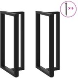  Noge za barski stol T-oblika 2 kom Crne 60x35x(110-111) cm Čelik | shoptok.hr