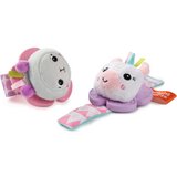 Bright Starts Wrist Pals Toy ropotuljica za na roko z grizljajočim delom Unicorn & Llama 0 m+ 2 kos | Shoptok.si