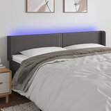  LED uzglavlje sivo 183x16x78/88 cm umjetna koža | shoptok.hr