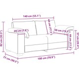  Dvosjed tamnozeleni 180x77x82 cm baršun | Shoptok.si