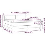  Box spring postelja z vzmetnico roza 160x200 cm žamet, (20894781) | Shoptok.si