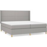 Maison Chic Box spring postelja - Vzmetna postelja z vzmetnico svetlo siva 200x200 cm blago SL841, (21910234) | Shoptok.si