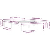  Okvir za krevet od masivne borovine bijeli 140 x 200 cm | shoptok.hr