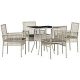 vidaXL 5-dijelni set vrtne blagovaonice svijetlo siva poli ratan | shoptok.hr
