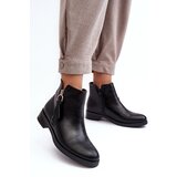 EVENTO Women's Leather Flat Boots Black Vasica | Shoptok.si