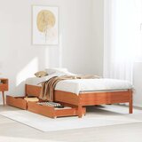 Maison Chic Posteljni okvir - Enojna postelja - Postelja za odrasle brez vzmetnice voščeno rjav 90x200 cm borovina-J8232, (21761573) | Shoptok.si