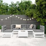  6-dijelni set vrtnih sofa bijeli od masivne borovine | shoptok.hr