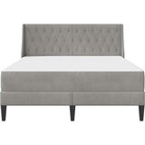  Okvir kreveta s madracem Svijetlo siva 140 x 190 cm Baršun | shoptok.hr