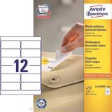 Avery Zweckform Odstranljive univerzalne etikete 99.1 x 42.3 mm | Shoptok.si