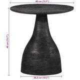 vidaXL Pomoćni stol crni Ø40x40 cm Puno drvo Mango | shoptok.hr