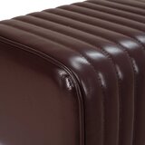  Klupa 110 x 30 x 45 cm Prava koža Tamno smeđa Slike