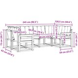  Set vanjskih sofa 6 kom. Prirodna i bež Smeđa 245 x 128,5 x 73 cm | shoptok.hr