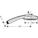Hansgrohe 28537000 croma 100 vario ecosmart tuš ročka 4 funkcije | Shoptok.si