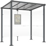 PROCITY Čakalnica MILANO, z 1 stransko zaščitno ploščo, širina 2520 mm, antracitno sive barve | Shoptok.si
