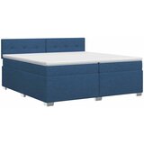  Boxspring krevet s madracem Plava 200 x 200 cm Tkanina | shoptok.hr