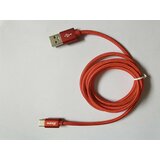 X Wave USB kabl TIP-C/USB 3.0 (tip A-muški)-USB 3.1 (TIP C-muški)/dužina 1,2m/3A/Aluminium /crveni upleteni ( USB TIP-C 1.2m 3A Al /red mesh USB TIP-C 1.2m 3A Al /red mesh Cene