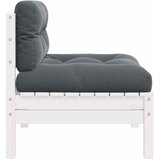  Srednja vrtna sofa s jastucima bijela od masivne borovine | shoptok.hr