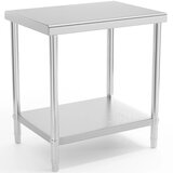 Royal Catering Miza, sredinska jeklena delovna plošča s polico 80 x 60 cm, (21389229) | Shoptok.si